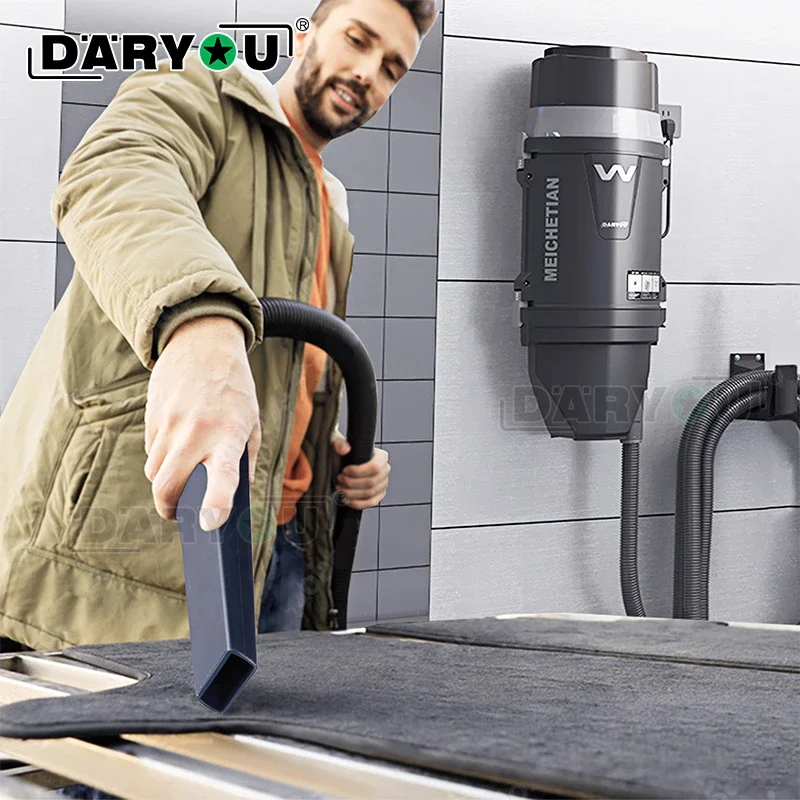 Wall Mounted Garage and Car Vacuum With 30 Ft Hose For Jobsite Garage Car & Workshop