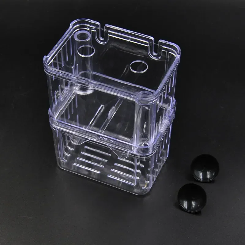 8*7*11cm Double-Deck Clear Fish Breeding Isolation Box Aquarium Breeder Fish Tank Hatching Incubator House Home