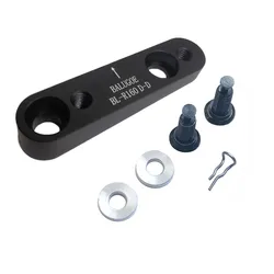 Reversible Aluminum Alloy Flat Mount Disc Brake Adapter for Road Bikes (140mm/160mm Rotors) (Black)