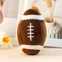 1Pc Pet Plush Sound-Making Toy New Ball Dog and Cat Toys Football Rugby Interactive Puppy Training Toys Boredom - Pet Supplies 1