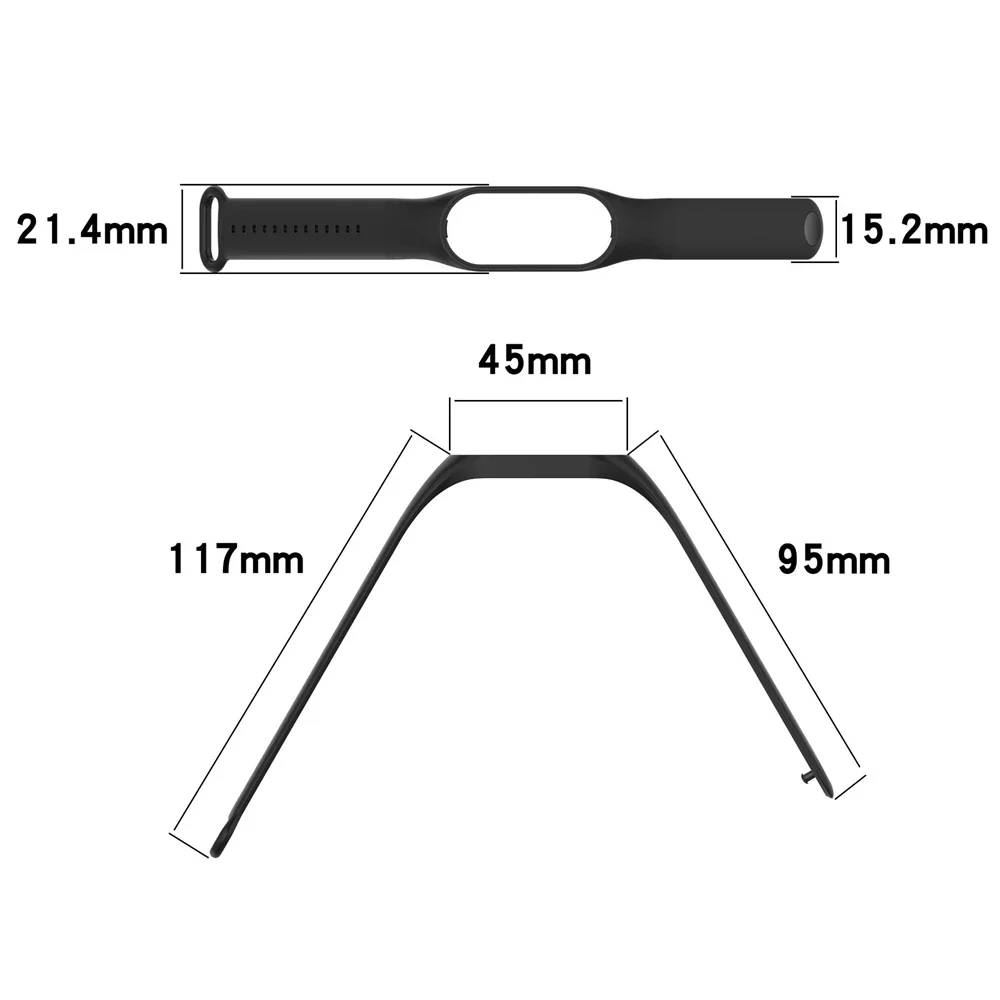 Silicone Wrist Strap for Xiaomi Mi Band 3 4 5 6 7 Sport Bracelet