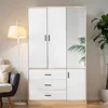 Armoire Wardrobe Closet, with Doors and Drawers, Bedroom Armories with a Big Storage Cabinet and Mirror Children's Wardrobes 1