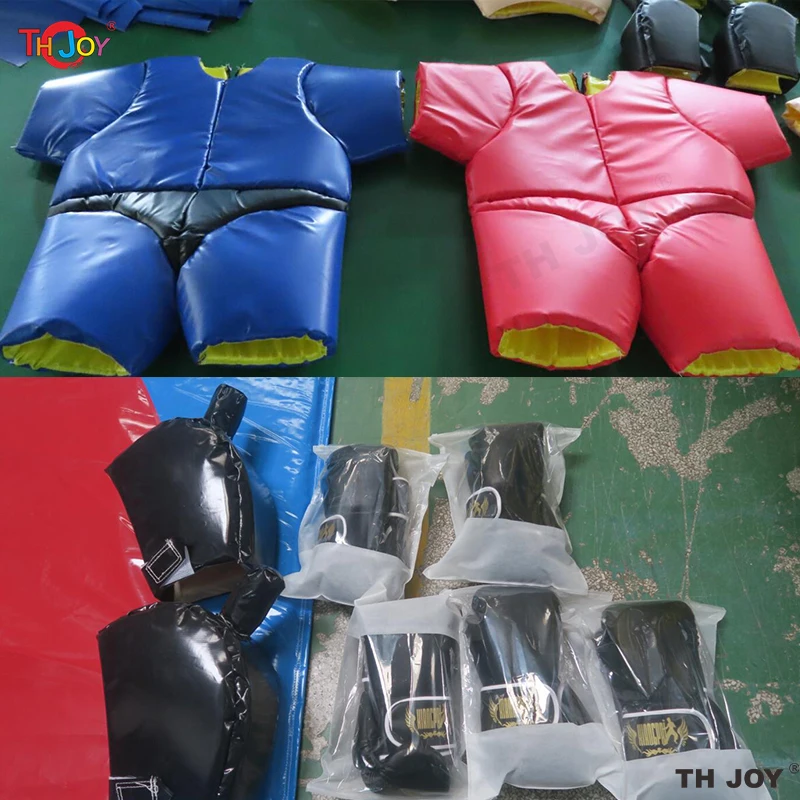 Free air shipping 1.2m Kids Foam PVC Fat Funny Sumo Suit With Helmet And Gloves 3
