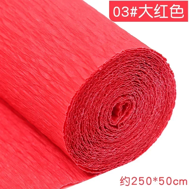 Colored Crepe Paper Roll for DIY Crafts and Gift Wrapping (50x250cm)