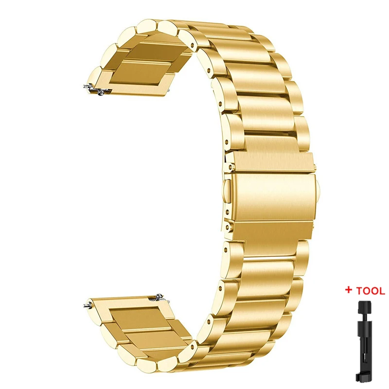 Stainless Steel Smartwatch Bracelet, 20mm/22mm Strap