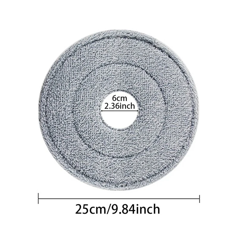 1-10pcs Round MOP Head Cloth Spin Wring for Cleaning Floors Pad Home Replacement Universal Accessories 360 Rotating Barrel Towel 6