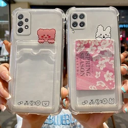 Card Holder Wallet Case For Samsung A54 A52 A52S A53 A55 5G S23 S22 S24 Ultra S20 FE A21S A51 A71 A13 A12 A32 A50 A23 A73 Covers