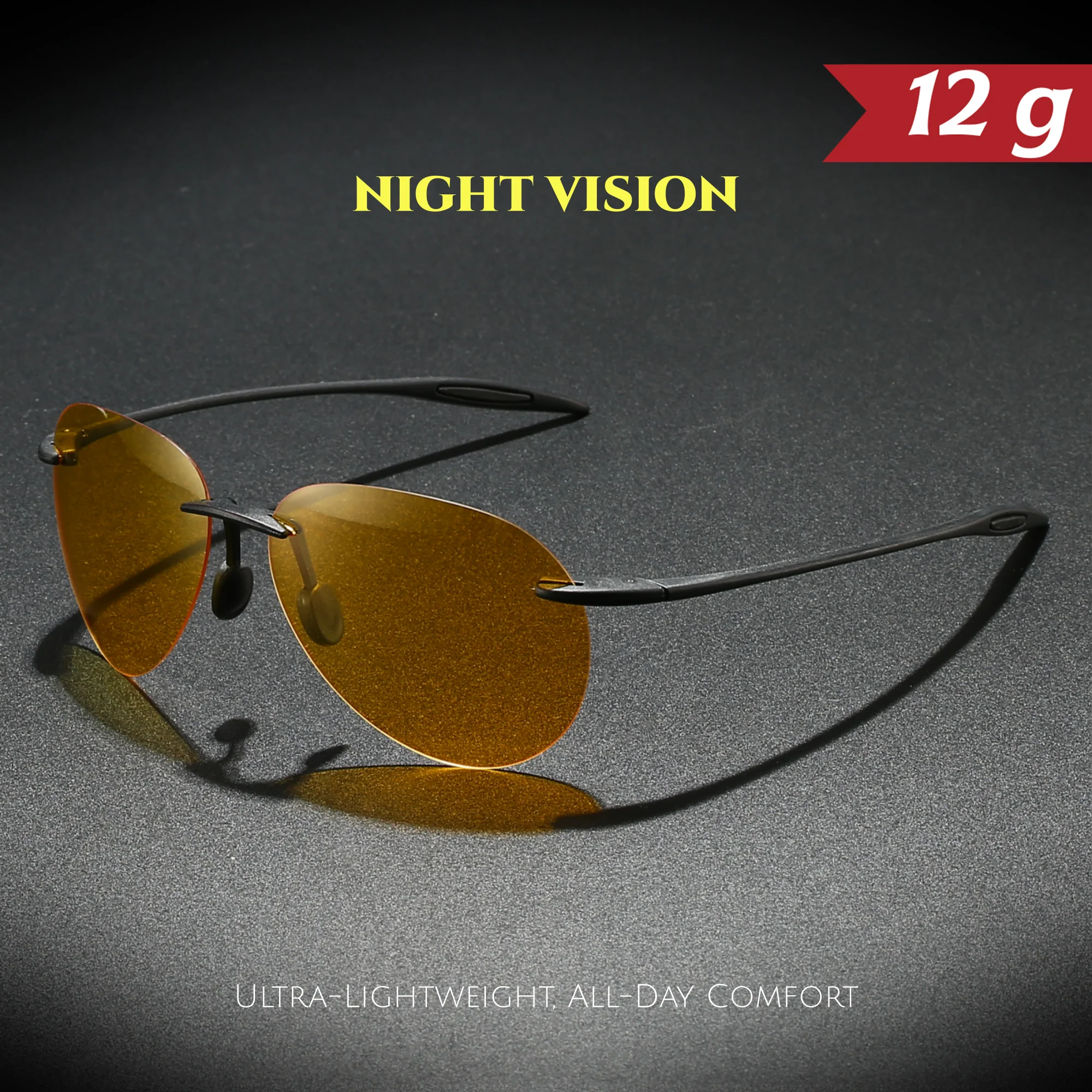 Ultraleichte 12 g TR90 rahmenlose polarisierte Piloten-Sonnenbrille – flexibel und bequeme Passform, Unisex zum Fahren, Angeln, Outdoor-Aktivitäten – Detail 13