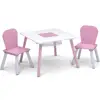 4-Piece Toddler Playroom Furniture Set Table Chairs Toy Organizer Kids Playroom Storage Furniture Unisex Childrens Play Area 3