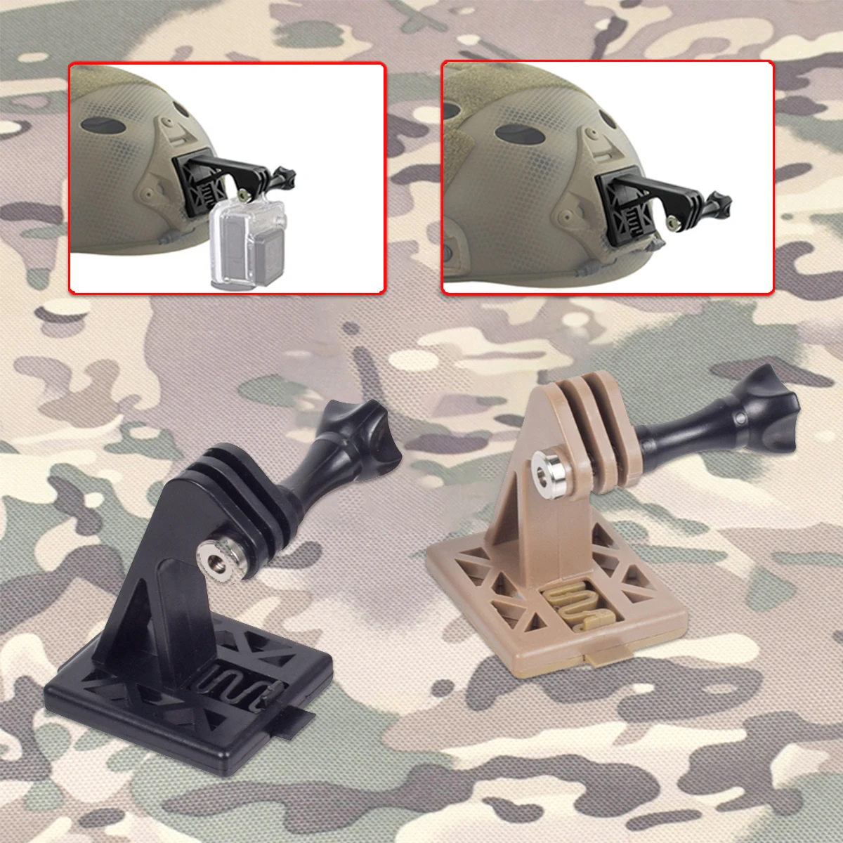 

Tactical Weapon Military Helmet Adapter Stand Lightweight Nylon Portable Helmet For Camera Mobile Phone Helmet Gopro Accessories