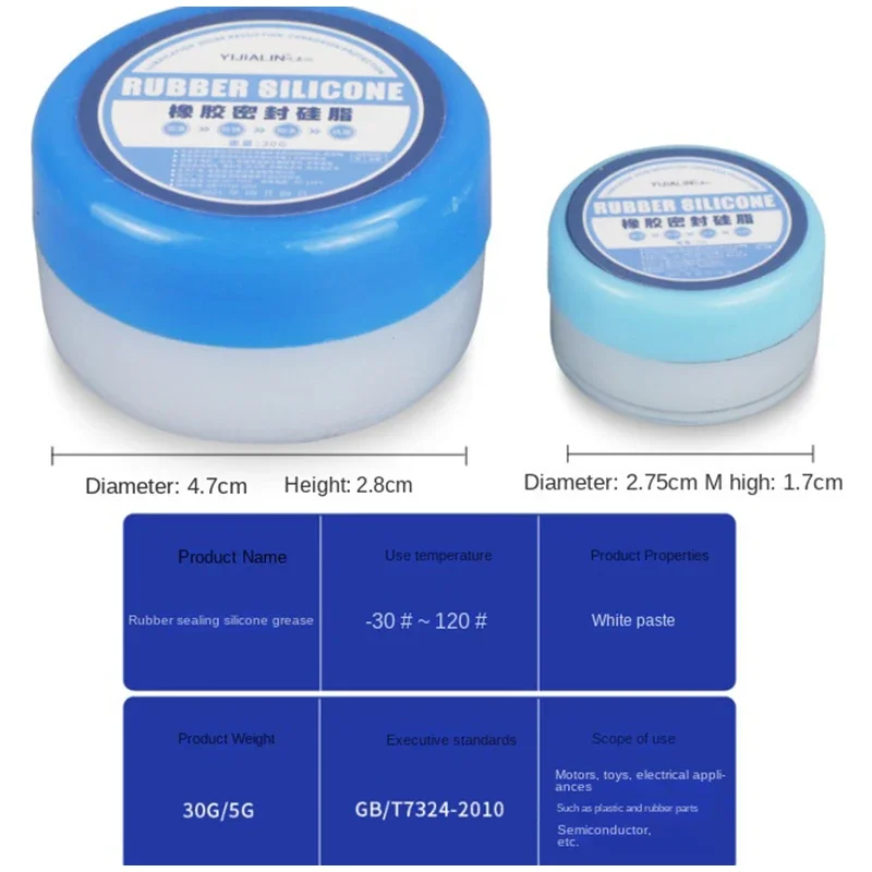 Waterproof Grease Silicone Lubricant for O-Ring Rubber Seals Silicone Tape Seal Maintenance White Oil Auto Parts