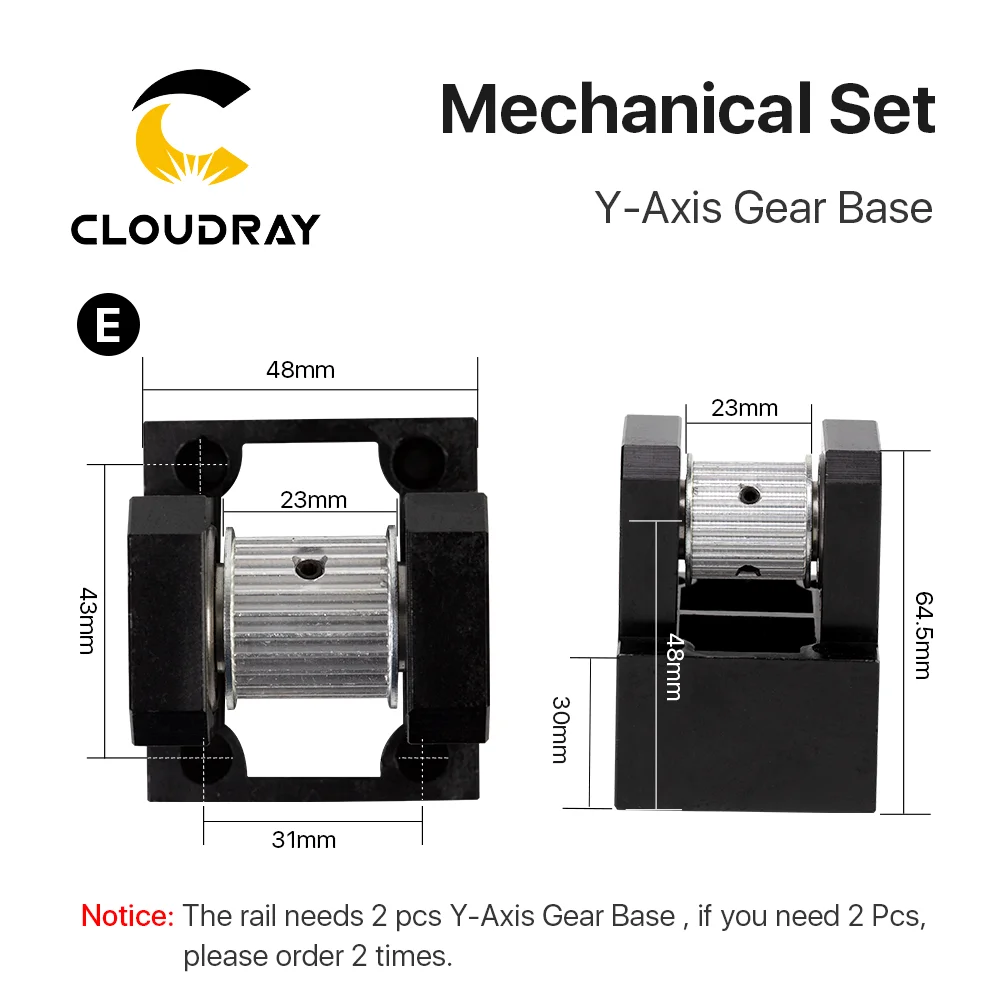 Cloudray LC Gear Base Set Machine Mechanical Parts Guide Rail Set for Co2 Laser Engraving Cutting Machine images - 6