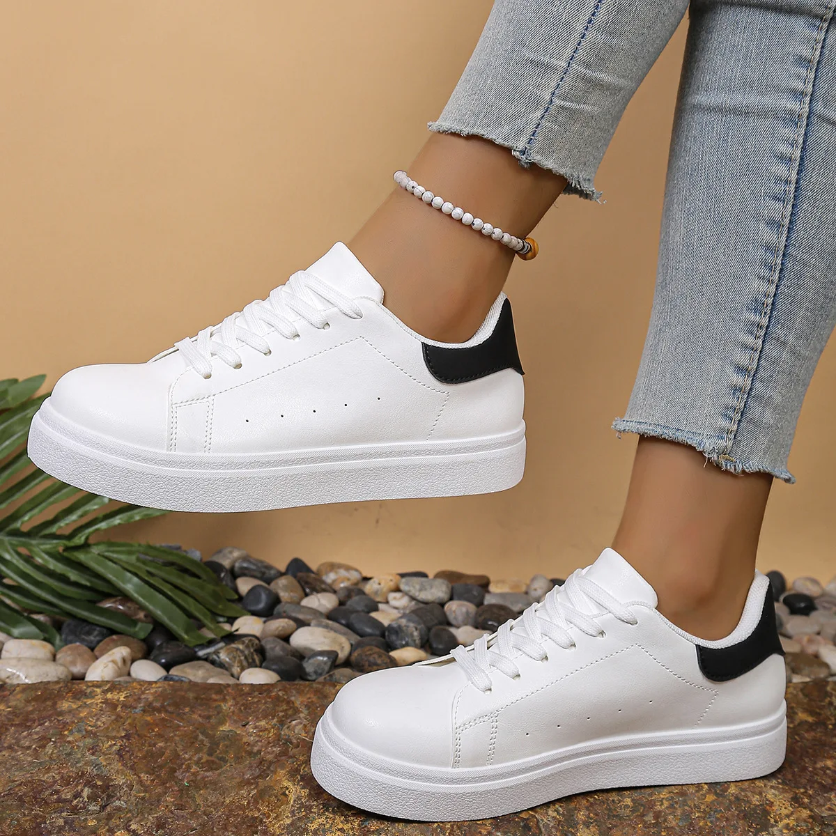 2025 Women Causal Shoes Pring Brand Spring Designer Wedges White Sneakers Platform Tenis Feminino Trainers Female Walking