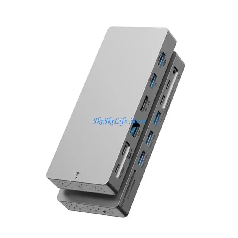 E65E 14 In 1 USB C 허브(HDTV 4K 60Hz 이더넷 포트 100WPD 노트북용 충전 포함)