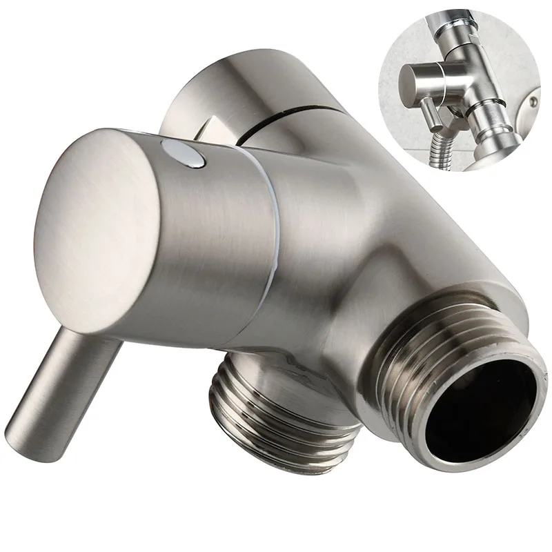 Diverter Valve Shower Head Diverter Valve T Adapter Valve Shower Head Adapter 3 Way Brass Shower Arm Adapter G1/2&rsquo;&rsquo; Shower Diverter Valve for Handheld Head and Fixed Head
