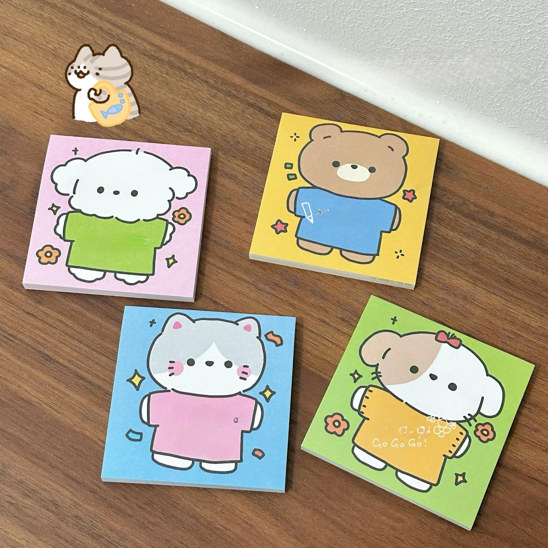 Cartoon-style Simple and Cute Sticky Notes - Decorative Stationery for Student Planners, Note-taking  (Adhesive Notepads) kawaii - 4