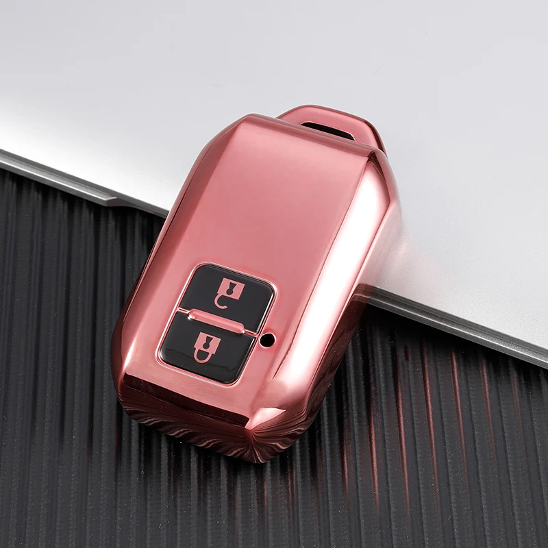 MEDZUK Custodia per Chiave Compatibile con Toyota Aygo X 2022-2024 2025 Cover Chiave Auto, Guscio Chiave TPU con Portachiavi Accessori Protezione ( Rosso