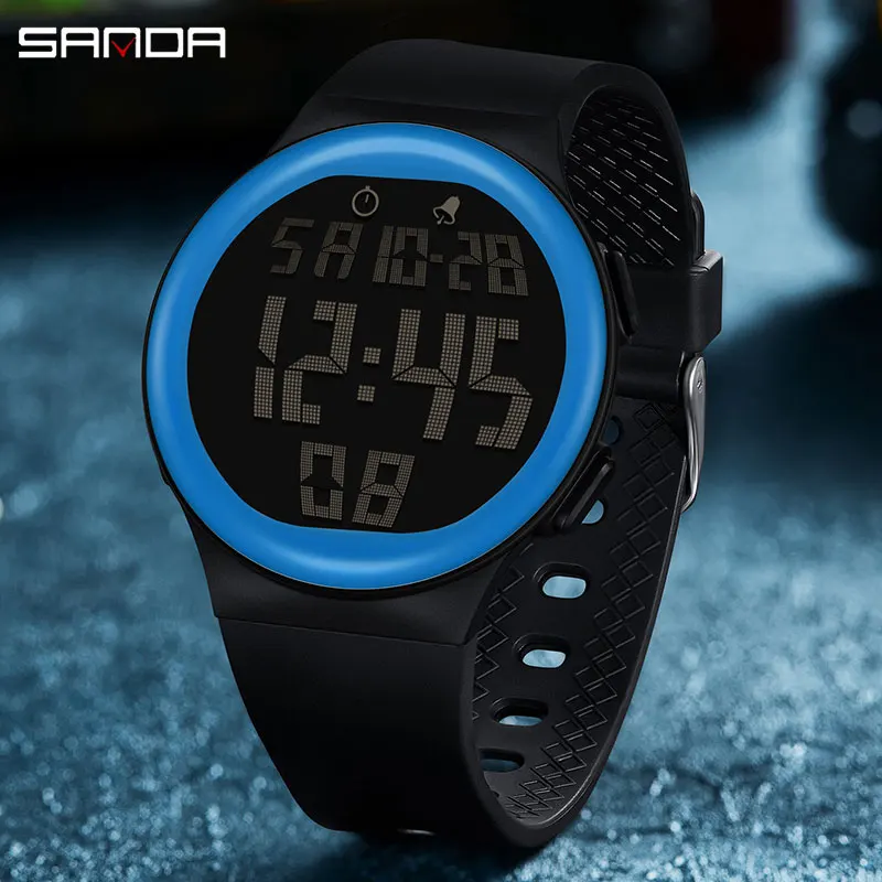 

SANDA Fashion Mens Watch Casual Sport Stopwatch LED Wristwatch Date Men Digital Watches Male Electronic Clock Relogio Masculino