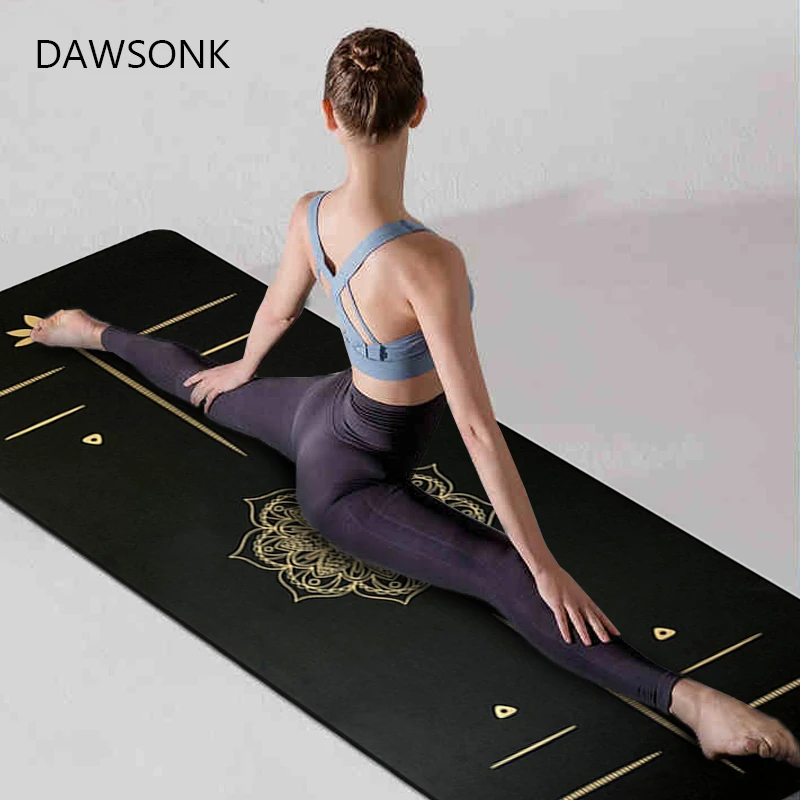 Pu Yoga Mat Twocolor Natural Rubber Fitness Exercise Mat Three Sets Of