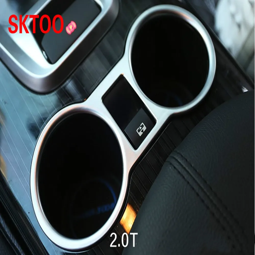 

SKTOO for 2013-2016 Peugeot 3008 2.0T glass frame decorative stickers Water cup holder stickers for Peugeot 3008 interior refit