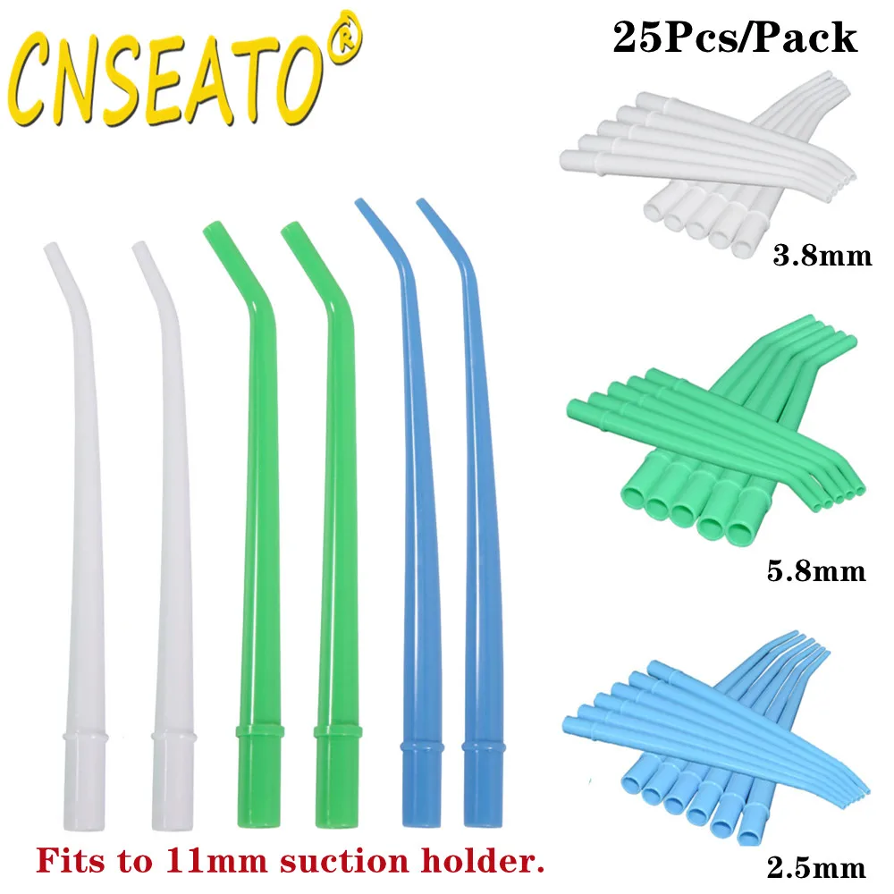 

25pcs Disposable Suction Tube Plastic Dental Aspirator Surgery Saliva Ejector Curved Tips Elbow Hose Lab Dentistry Instrument