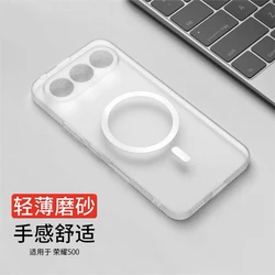 Magnetic Matte Transparent Soft Silicone Back Cover Slim Shell Bumper Case - Google Pixel 8 Pro (WHITE with Magnetic)