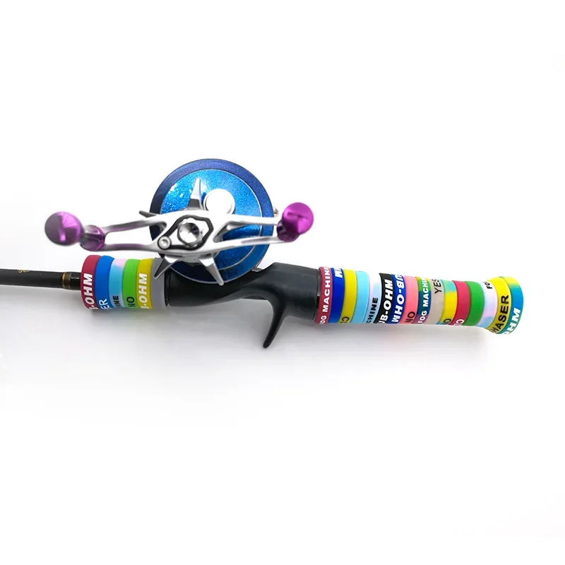 Fishing Tools Fishing Rod Handle Protective Case Lure Silica gel Rod Clip O-shaped Ring Protector Random Color Tackle Anti-Slip Ring 10pcs