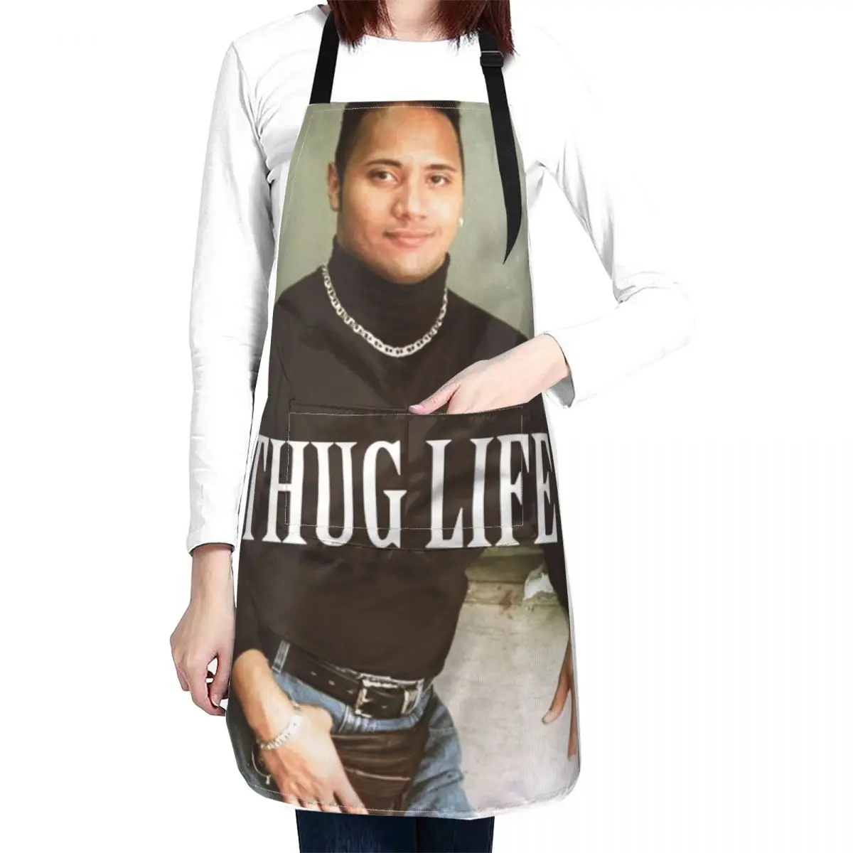 

Throwback - Dwayne Johnson Apron Kitchen Apron Man chefs apron Apron Kitchen Women