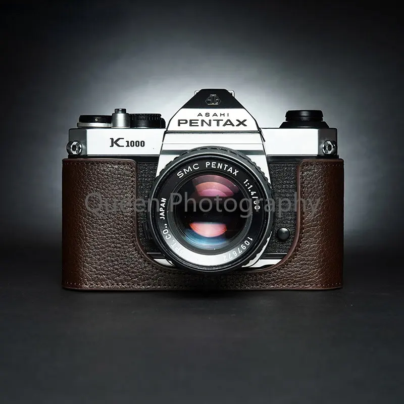 Custodia Per Fotocamera Con Manico In Pelle Di Vacchetta In Vera Pelle Per Pentax K1000 Custodia Protettiva Per Lavoro Manuale Photo Lastesn.