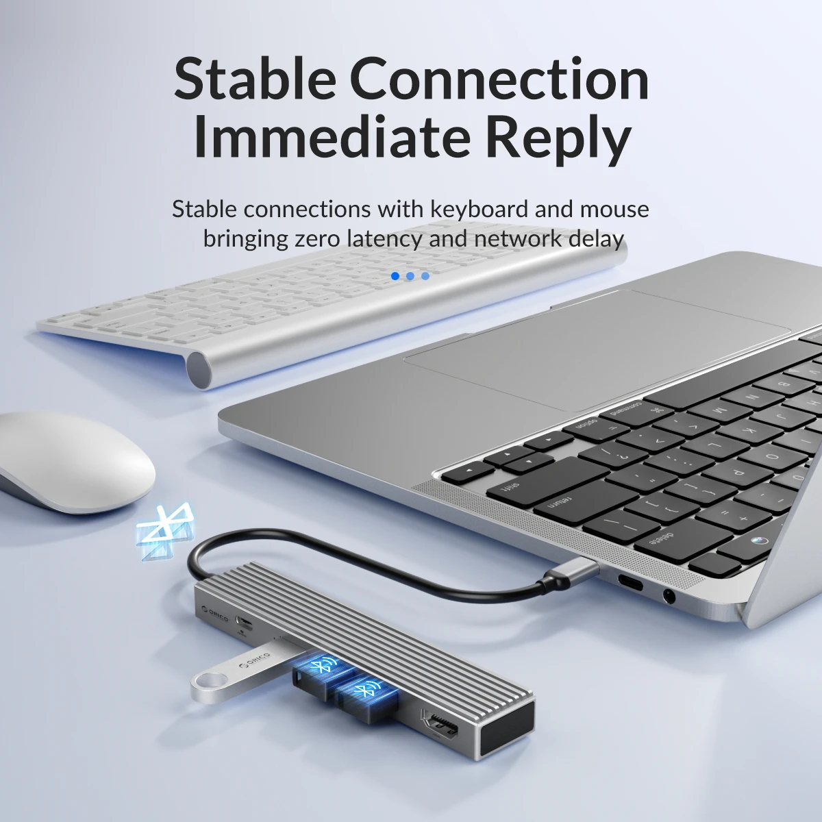 Orico 10gbps 4k60hz Usb Hub tipo c Docking Station Hdmi-divisor Compatível pd 100w Adaptador para Macbook Pro Acessórios para Portáteis - Imagem 6