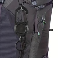 1/2/4pcs Extendable Retractable Holders Keychain Badge Reels Heavy Duty Clip With Carabiner Key Chain For Men Outdoor Bags 6