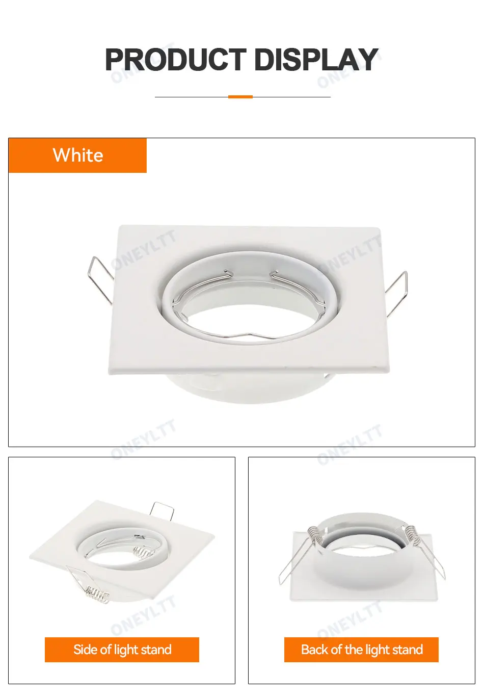 Square LED Recessed Ceiling Light Fitting Fixture for Spot light Sed37aeaadd0b4e57a007c698695747d2k