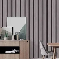 สติ๊กเกอร์ติดผนังลายไม้หนาแบบมีกาวในตัว วอลเปเปอร์กันน้ำสำหรับพื้นและเพดาน ผนังห้องนั่งเล่น 5