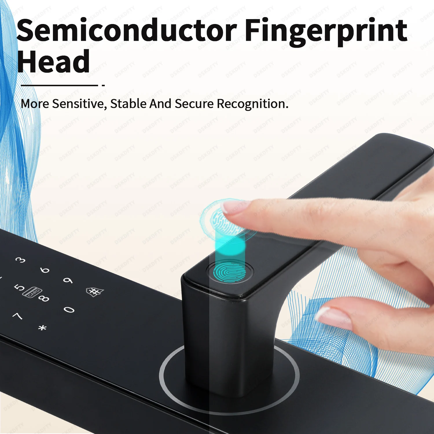 قفل إلكتروني رقمي مع قفل باب ذكي للكاميرا القياسات...