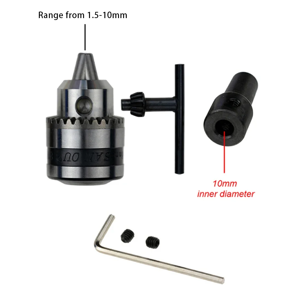 B12 Drill Chuck L T Spanner Connector With Wrench Clamping Range 1.5-10mm CNC Machine Convert Adapter For Milling Machine, Lathe