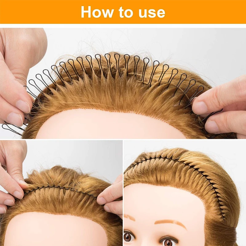 Elastic Hair Band For Updo Styling Metal Hair Hoop For Broken Hair