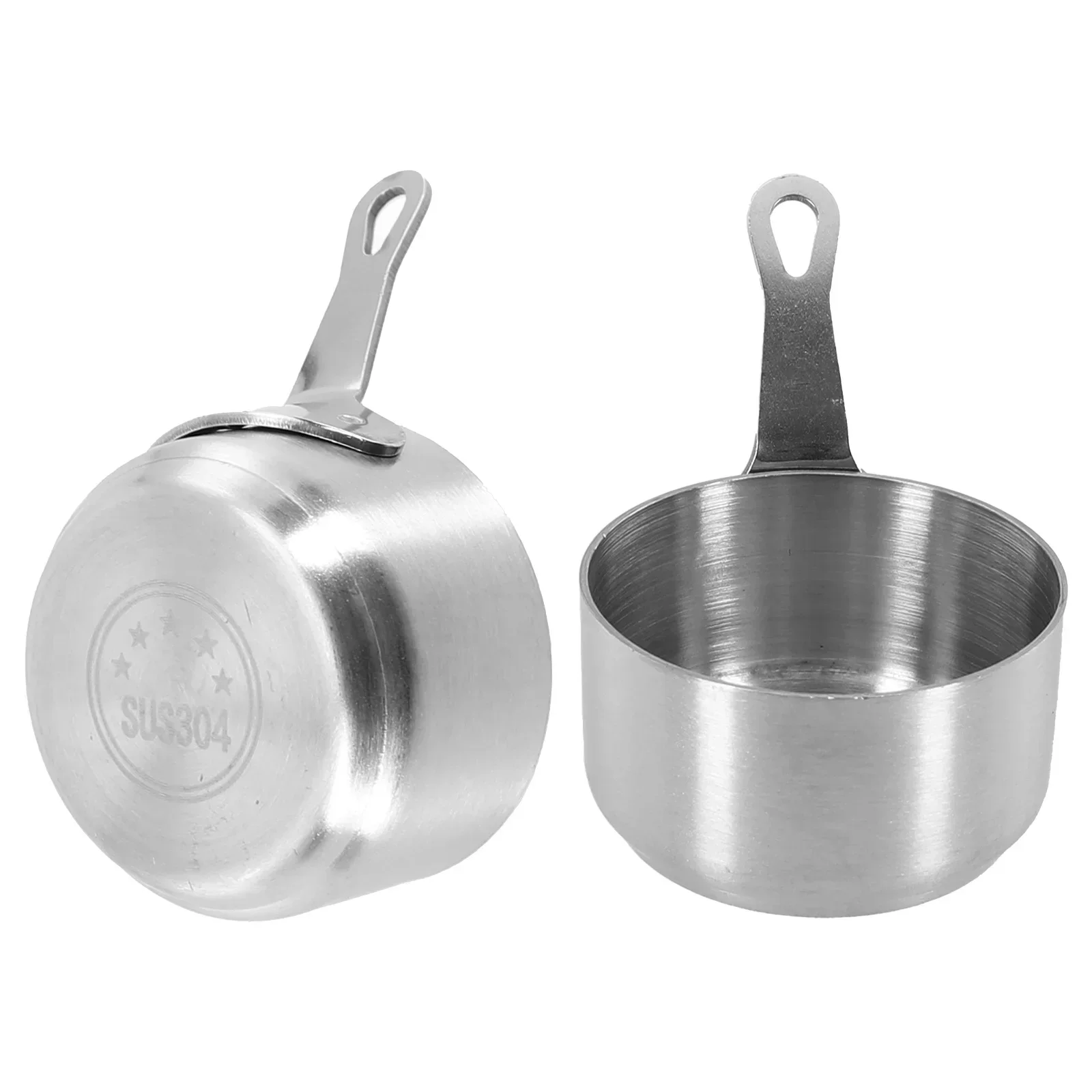 Baking Pan Tray 1pcs 60-100ml Smooth Edge Stainless Steel Sauce Pan Stockpots Kitchen Long Handle