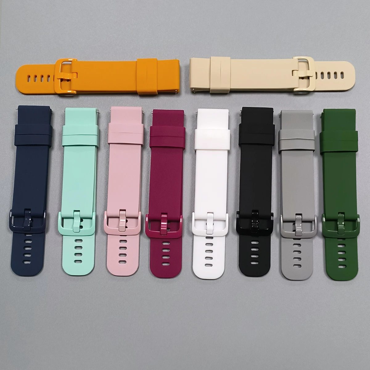 Versatile Silicone Watch Band - 20mm/22mm Adjustable Strap