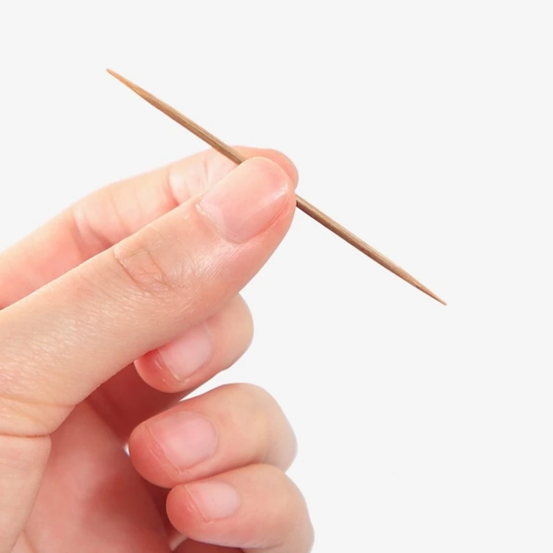 Toothpick Set Toothpicks Set Bamboo Food Picks 600pcs Double-head Carbonized Bamboo
