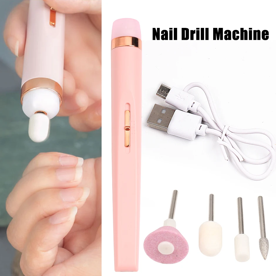 Electric Nail Drill Professional Electric Nails Drill Kit Remover Dead Skin Grind Polish Pen Portable Milling Cutter Manicure Pedicure Equipment S91