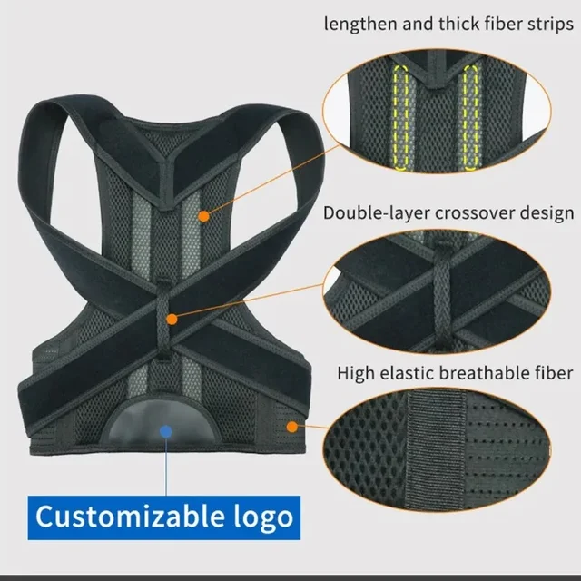 3XL 4XL Spine Straightener Support Band Back Posture Corrector Brace Spine Lumbar Scoliosis Corrective Orthopedic Belt Men Women 4