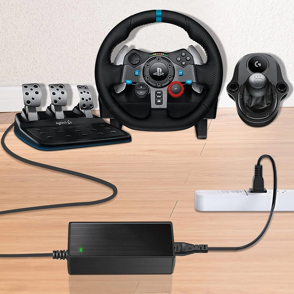 Alimentation Secteur 24V Pour Volant Logitech Gt Driving Force - Adaptateur De Remplacement Compatible
