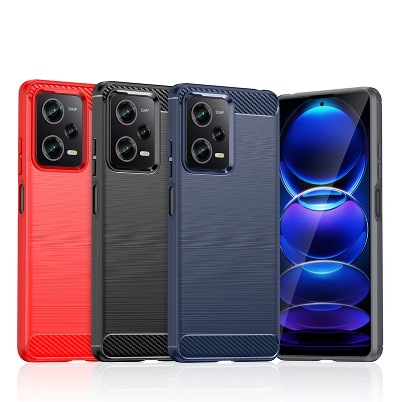 Per Xiaomi Redmi Note 12 Pro Plus Custodia Per Redmi Note 12 Pro Plus Capa Fibra Di Carbonio Soft Tpu Fundas Redmi Note 12 Pro Plus Cover