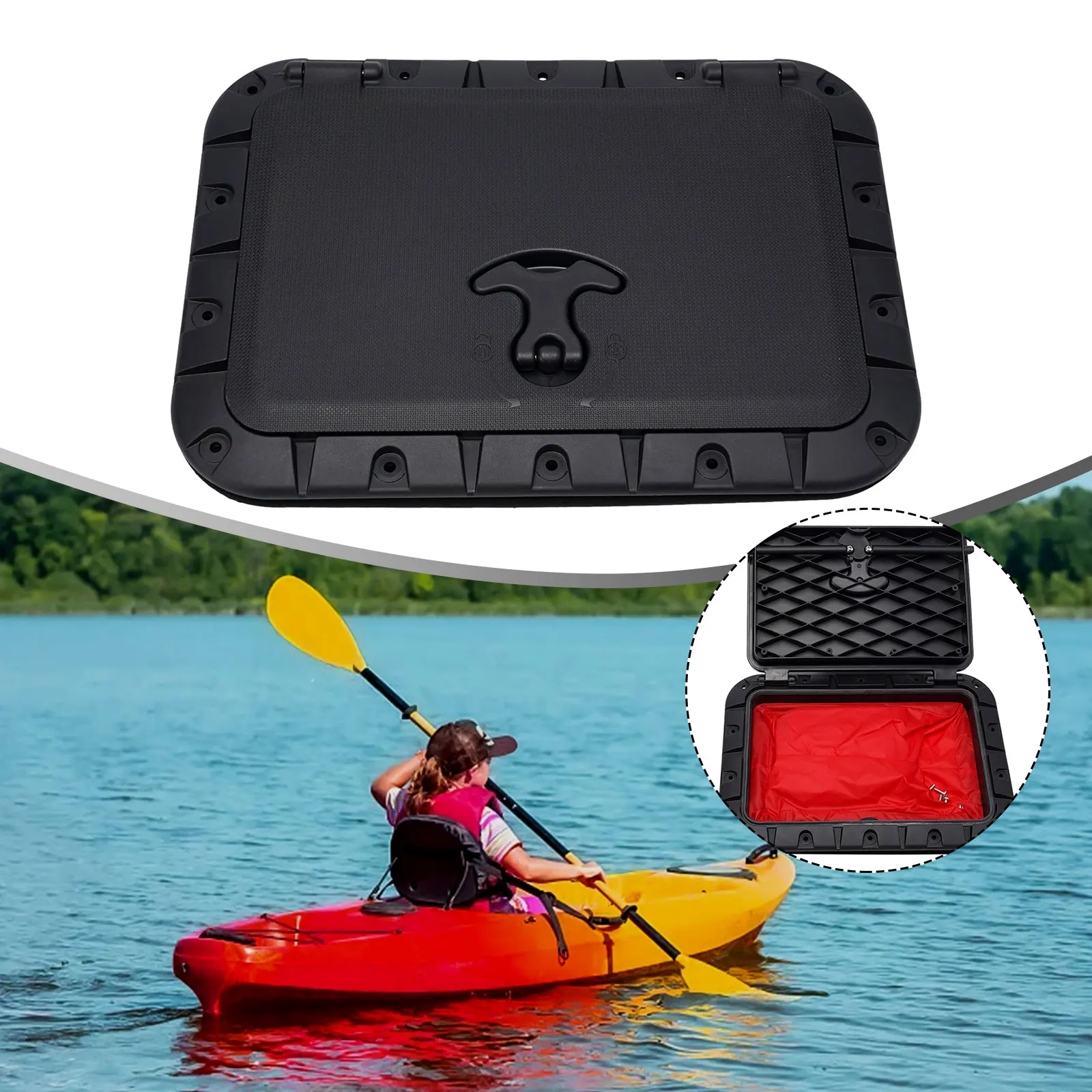 

Boat Kayak Canoe Marine Deck Plate Square Out Handle Hatch Access Hatch Hatch Pull Smooth For Boat Kayak Canoe