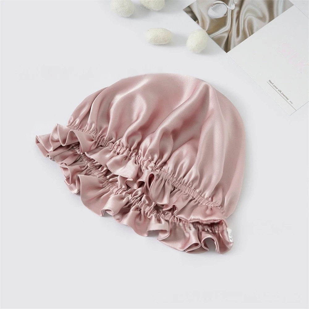 breathable silk bonnet for overnight hair care