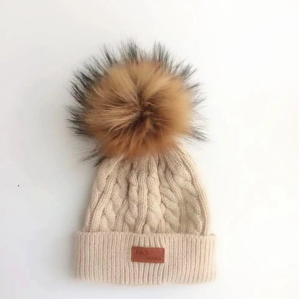 Fashion Baby Hat Knitted Winter Pom Pom Children Hat For Boys Girs Beanies Baby Cute Cotton Cap Warm