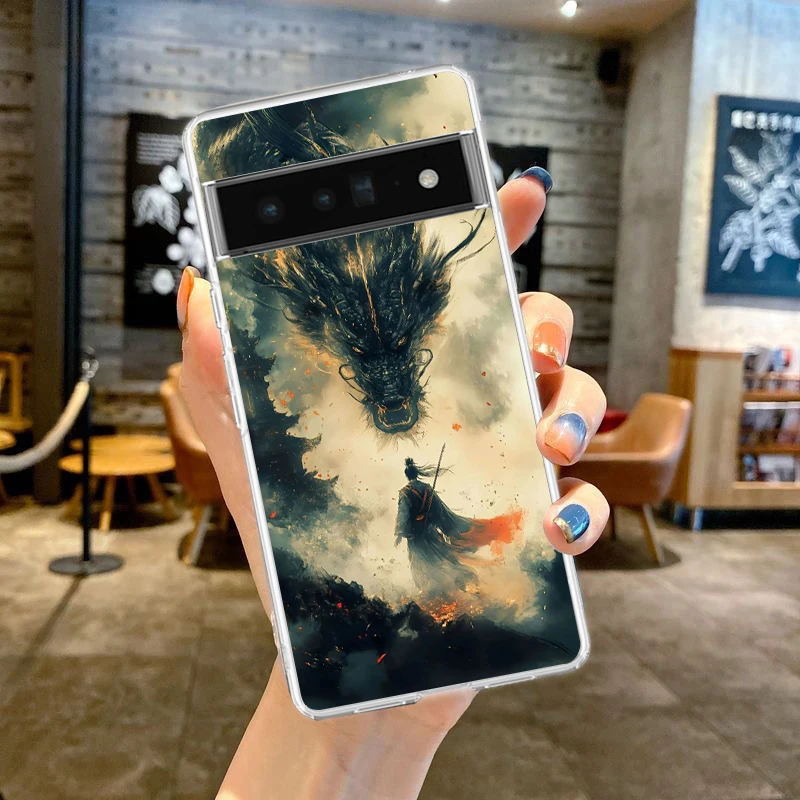 Cartoon Dragon Series Soft Clear TPU Transparent Phone Case