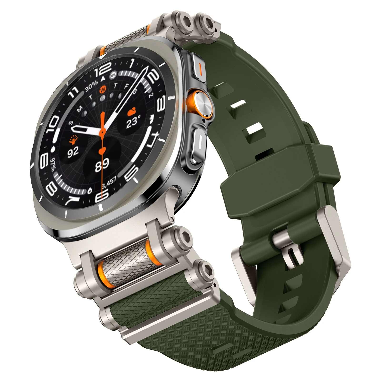 Elegant Silicone Sport Strap for Luxury Watches - 47mm No-Gap Wristband Bracelet