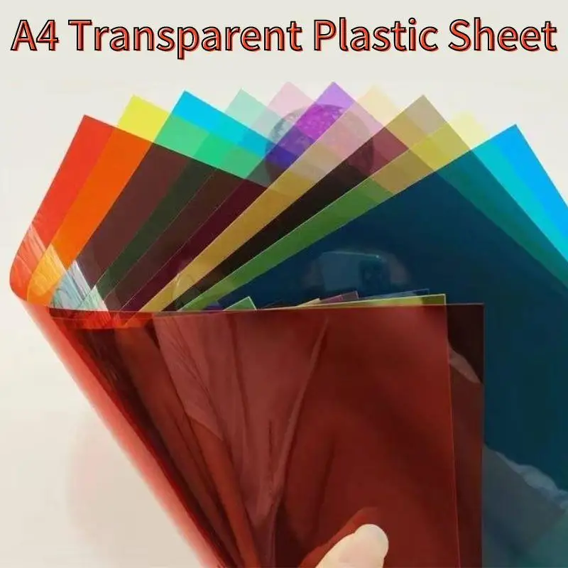 Plastic sheet light filter gel film A4 Transparent Plastic Sheet Colour Acetate PVC Sheet 0.3mm Thickness Photography Flash Color Filter Multipurpose Gel Film
