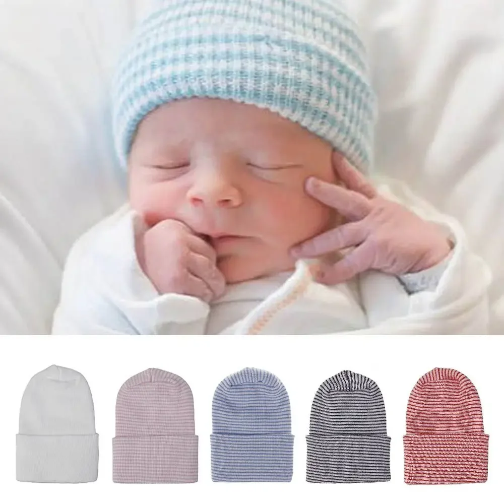 Cotton Blend Newborn Baby Hat Beanie for Boys and Girls